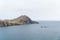 Ponta de Sao Lourenco mountains and cliffs, Atlantic ocean blue water until the horizon, Madeira island, Portugal