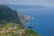 Ponta delgada in madeira north coast panorama mountain view sea