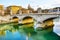 Ponte Bridge Vittorio Emanuele II Tiber River Reflection Rome Italy