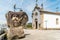 PONTE DE LIMA, PORTUGAL - CIRCA APRIL 2018: Pilgrimage monument