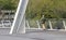 Ponte della Musica, a modern white steel bridge in the heart of