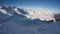 Ponte di Legno, Tonale, Italy. Fantastic view of the glacier Presena at the arrival of the cableway Paradiso