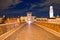 Ponte Pietra bridge and Verona waterfront architecture evening v