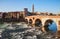 Ponte Pietra Pons Marmoreus and the River Adige at sunny morning, Verona, Italy