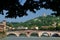 Ponte Pietra and Santuario Madonna Di Lourdes in Verona