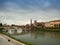 The Ponte Pietra - Veronas oldest bridge in the old town of Verona, Italy