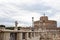 Ponte SantAngelo and Castel SantAngelo famous landmark in Rome, Italy