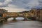 The Ponte Vecchio, a medieval stone closed-spandrel segmental arch bridge over the Arno River