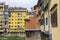 The Ponte Vecchio, a medieval stone closed-spandrel segmental arch bridge over the Arno River