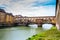 Ponte Vecchio a medieval stone closed-spandrel segmental arch bridge over the Arno River in Florence