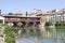 Ponte Vecchio or Ponte degli Alpini on the Brenta River designed by Palladio in 1569,  Bassano del Grappa, Vicenza, Veneto, Italy