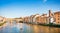 Ponte Vecchio with river Arno at sunset, Florence, Italy