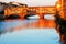 The Ponte Vecchio seen from the Ponte Santa Trinita in Florence