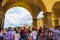 Ponte Vecchio tourist attraction view Florence  Tuscany Italy