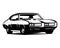 Pontiac gto judge car logo silhouette. premium vector design. isolated white background.