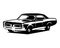 Pontiac gto judge car logo - vector illustration, emblem design on a white background looking from the side.