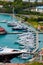 Pontoon berthing with yachts