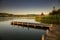 Pontoon at Llangors Lake, Brecon Beacons