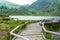 Pontoon on the pond of Lers