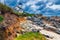 Pontusval lighthouse (Phare de Pontusval) at Brignogan-Plages, F