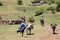 Pony trekking in Lesotho near Semonkong.