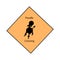 Poodle crossing sign