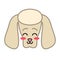 Poodle cute kawaii vector character