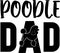 Poodle dad, dog paw, dog, animal, pet, vector illustration file