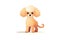 Poodle Dog, Minimalist Style, White Background Cartoonish, Flat Illustration. Logo. Generative AI