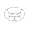 Poodle face icon. Element of dog for mobile concept and web apps icon. Outline, thin line icon for website design and development