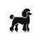 Poodle Icon, Dog Black Silhouette, Puppy Pictogram, Pet Outline, Poodle Symbol Isolated on White