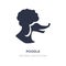 poodle icon on white background. Simple element illustration from Animals concept