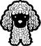 Poodle - minimalist and simple silhouette - vector illustration