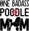 Poodle mom, dog, animal, pet, vector illustration file