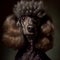 Poodle. Portrait of a poodle dog. ai generated. Dog portrait