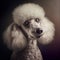 Poodle. Portrait of a poodle dog. ai generated. Dog portrait