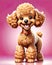 Poodle puppy dog cartoon character family pet