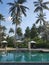 Pool amenities in a Bali resort in Indonesia