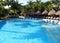 Pool amenities in a Caribbean resort
