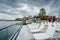 The pool area of the Sagamore Pendry Hotel in Fells Point, Baltimore, Maryland