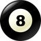 pool or billiard eight ball vector illustration