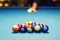 Pool billiard - ready for break shot