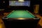 Pool, Billiards Table Illuminated In A Dark Setting