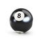 Pool black ball number eight