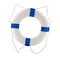 Pool and boat throwable life saver buoy blue rings