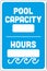 Pool Capacity & Pool Hours Sign | Template for HOAs, Hotels, and Property Management | Vector Signage