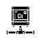 pool chlorine generator glyph icon vector illustration