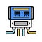 pool equipment monitoring color icon vector illustration