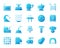 Pool Equipment simple gradient icons vector set