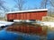 Pool Forge Covered Bridge located in the quiet and quaint Amish countryside of Lancaster in Pennsylvania